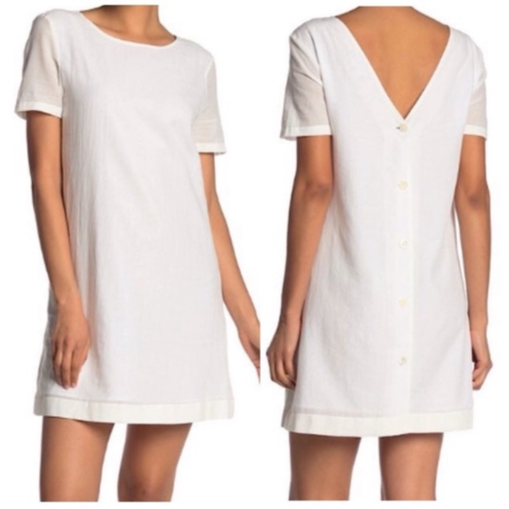 Theory Button Back V Dress